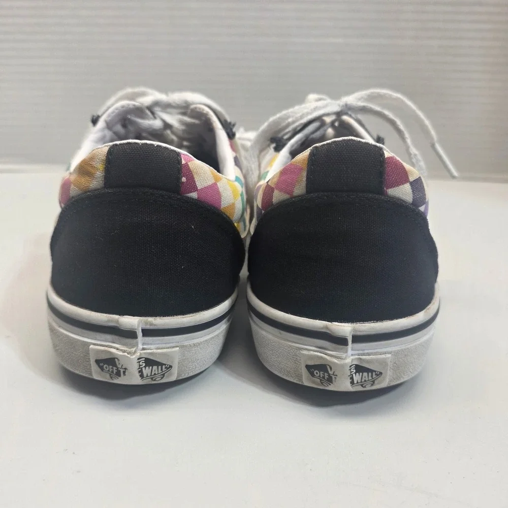 Vans‎ Old Skool Rainbow Checkerboard Black Sneakers Skate US Missy 6.0 500714